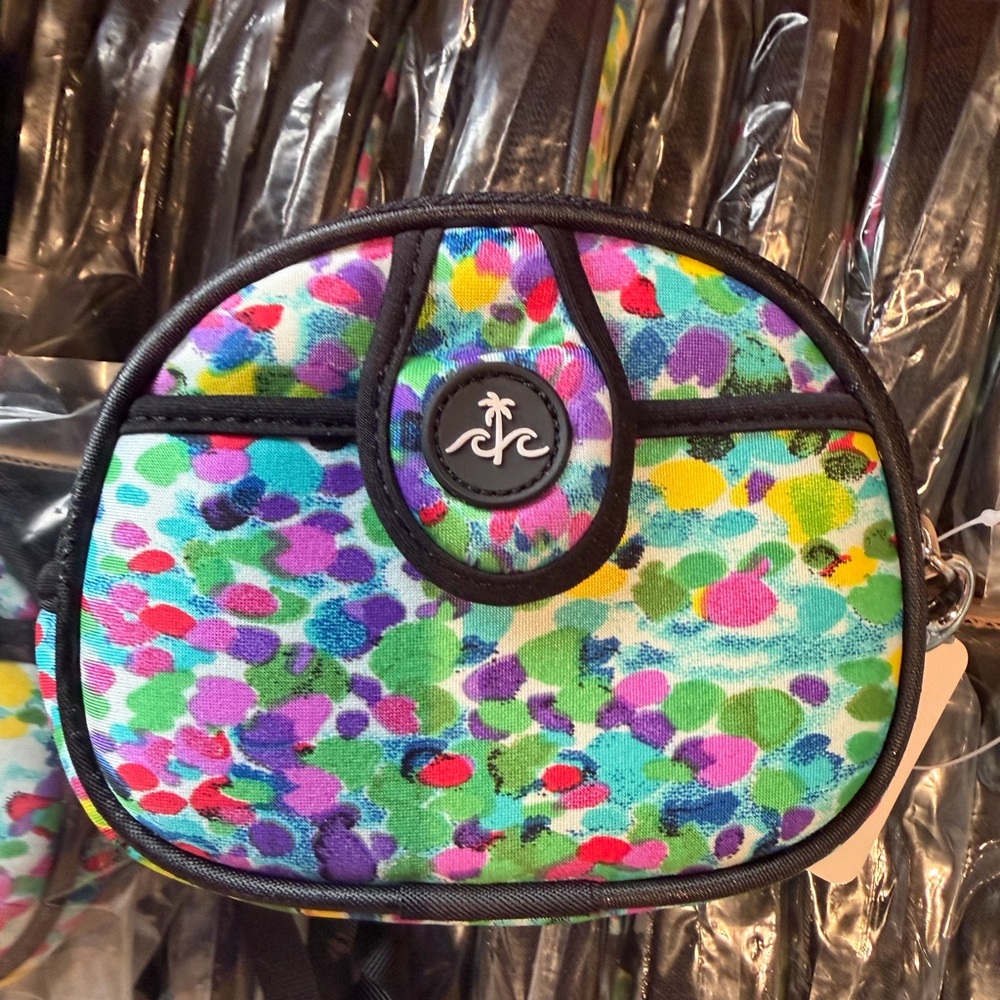 BEACH 🌊 Handbags Neoprene "Scuba" Hand Bag – Vibrant Dot Multi-Color - Picture 2 of 9